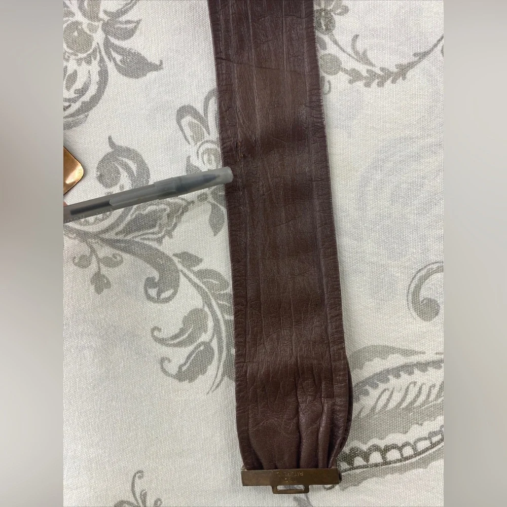 Neo Vintage BELT Bronze Tone Hammered Metal Buckle‎ And Leather  Adjustable